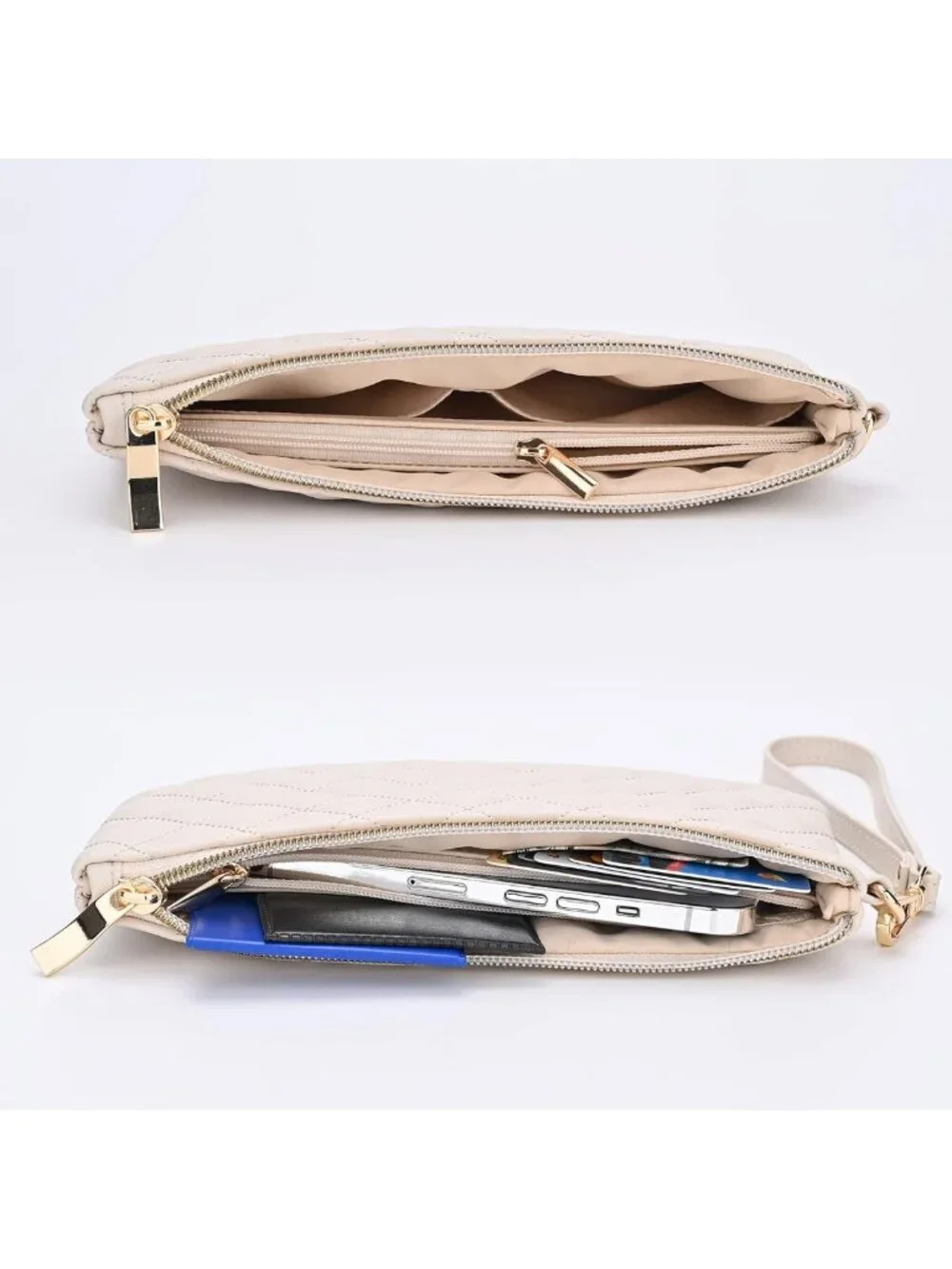 Quilted Small Wristlet Clutch Purse for Women - Stylish, Chic, Perfect for